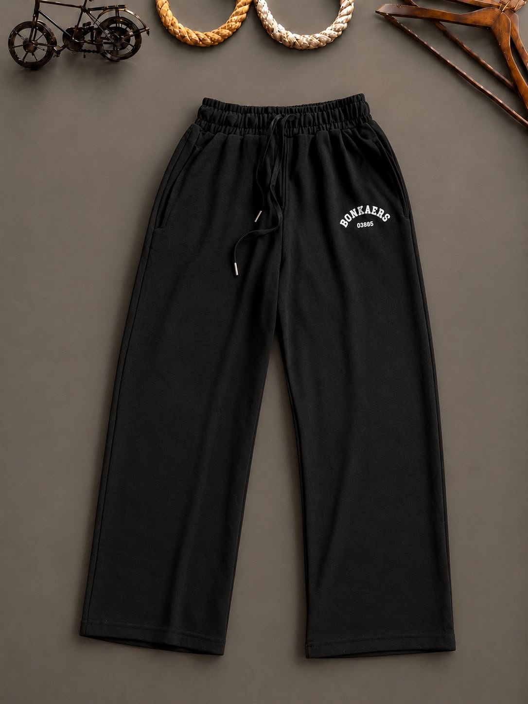 Men's Premium Cotton Bonker Track Pants | Heavyweight Textured Cotton Lower with Zipper Pockets
