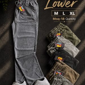 Men’s RFD Premium Heavyweight Cotton Lower | Ready-For-Dye Textured Track Pants with Zip Pockets