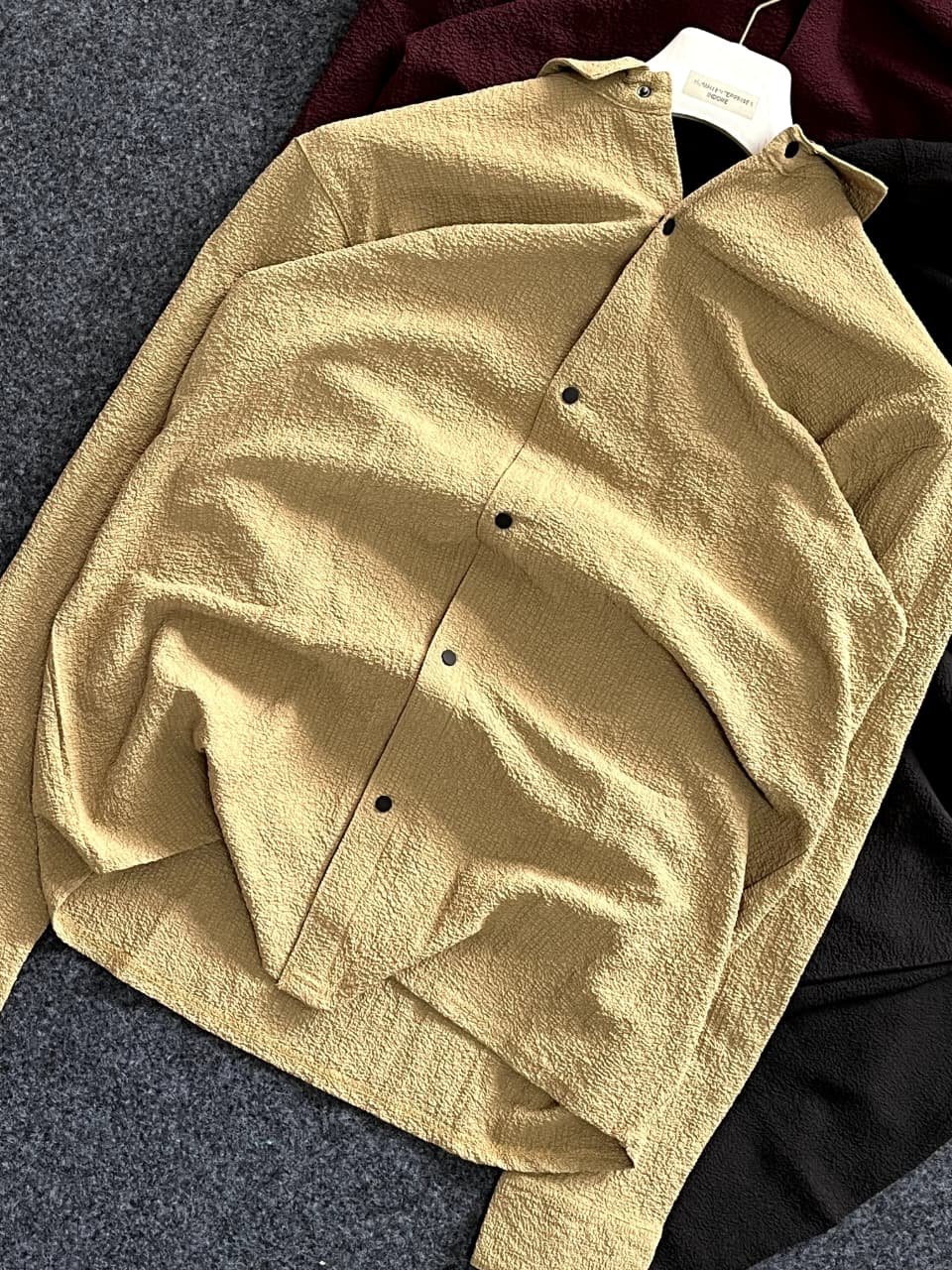 Men's Premium Imported Bubble Popcorn Full Sleeve Shirt | 3D Textured Smart-Casual Wrinkle-Free Shirt